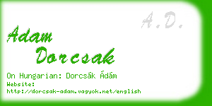 adam dorcsak business card